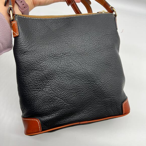 Dooney & Bourke Pebble Leather Crossbody Purse Black - Picture 2 of 12